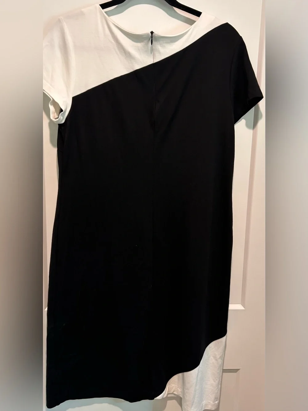 Chico’s Black White Colorblock Mini Shift Dress Medium